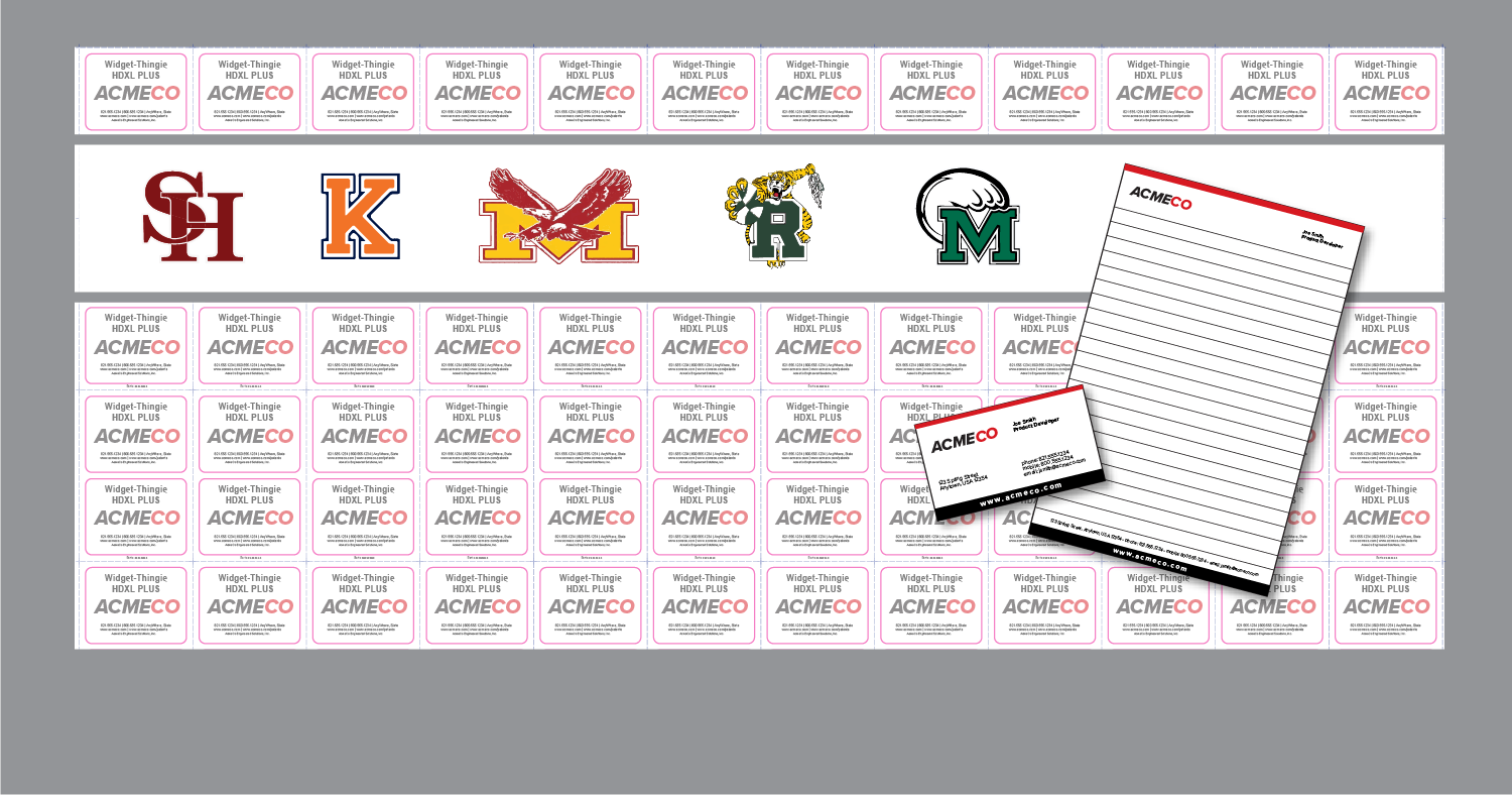 Labels heat transfers business cards memo pad production featured image